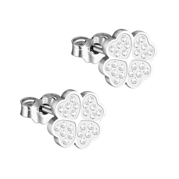 HighSpark 925 Silver Clover Stud Earrings - Fast Shipping to USA & Canada