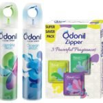 Odonil Room Air Freshener Spray - 440ml Combo (Pack of 2, 220ml each) | Jasmine Fresh & Ocean Breeze & Odonil Bathroom Air Freshener Zipper Mix -30gm Citrus, Jasmine, Lavender(10gm*3) COMBO - Fast Shipping to USA & Canada