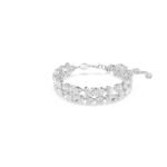 Swarovski Mesmera bracelet, Mixed cuts, White, Rhodium plated - Fast Shipping to USA & Canada