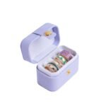 SALTY Faux Leather Ring Jewellery Organizer Gift Box (With Rings, Purple) - Fast Shipping to USA & Canada
