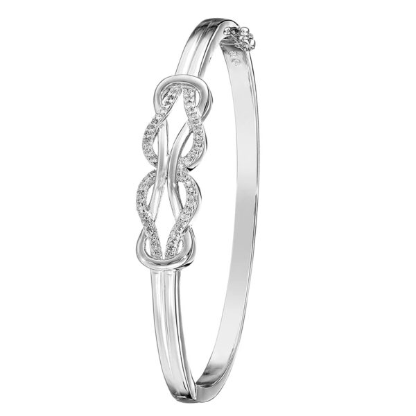 Peora Silver Plated American Diamond Studded Bracelet Kada Stylish Fashion Jewellery Gift for Girls & Women (PX8B53) - Fast Shipping to USA & Canada