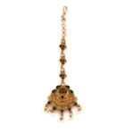 Sasitrends Traditional Gold Plated Temple Designer Maang Tikka for Women and Girls - Fast Shipping to USA & Canada