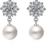 Shining Diva Fashion Latest Stylish Crystal Pearl Earrings for Women and Girls - Fast Shipping to USA & Canada