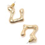 Karatcart Gold Plated Half Hoop Earring for Women - Fast Shipping to USA & Canada