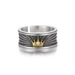 Fashion Frill Mens Jewellery Silver Ring For Boys Stainless Steel Adjustable Finger Rings for Men and Boys Girls Women Accessories Jewellery for Men Anniversary Unisex Rings - Fast Shipping to USA & Canada