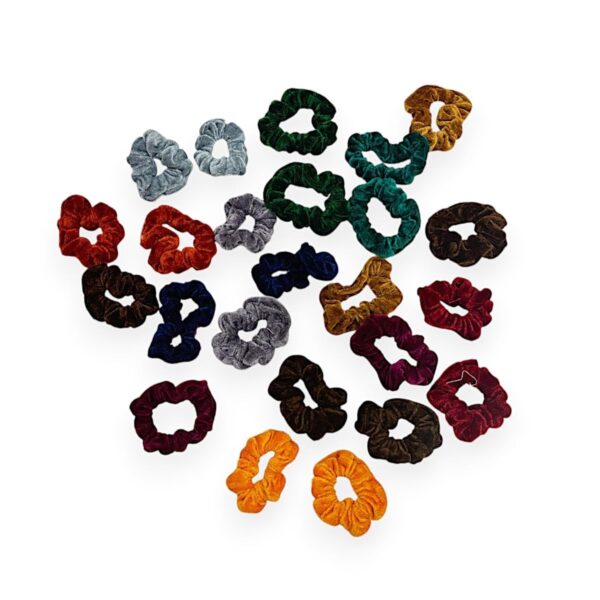 AccessHer Velvet Multicolor Hair Rubber Bands (Pack of 24) - Fast Shipping to USA & Canada