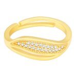 GIVA 925 Silver Golden Bewitching Ring, Adjustable | Gifts for Women and Girls | With Certificate of Authenticity and 925 Stamp | 6 Months Warranty