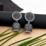 Fashion Frill Multicolor Oxidised Earrings Jhumka Set For Women Girls Stylish Traditional Pearl Small Jhumki Earings Pair Combo Of 4 - Fast Shipping to USA & Canada - Image 6
