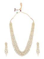 ZAVERI PEARLS Women's Traditional Kundan Necklace Set (Gold) -ZPFK8671 - Fast Shipping to USA & Canada