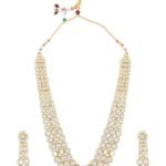 ZAVERI PEARLS Women's Traditional Kundan Necklace Set (Gold) -ZPFK8671 - Fast Shipping to USA & Canada