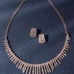 ACCESSHER Rosegold Plated AD Studded Handcrafted Necklace For Women & Girls - Fast Shipping to USA & Canada - Image 5