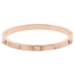 Swarovski Dextera Bangle, White, Rose Gold Plating - Fast Shipping to USA & Canada