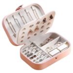 Shining Diva Fashion Jewellery Organisers Box PU Leather Storage Case for Rings, Earrings, Necklace Jewelry Organizer for Women Travel (BOX1001) (Pink) - Fast Shipping to USA & Canada