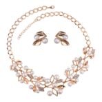 YouBella Gifts Stylish Latest Traditional Gold Plated Pearl Choker Jwell Necklace Jewellery Set with Earrings for Girls and Women - Fast Shipping to USA & Canada