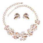 YouBella Gifts Stylish Latest Traditional Gold Plated Pearl Choker Jwell Necklace Jewellery Set with Earrings for Girls and Women - Fast Shipping to USA & Canada
