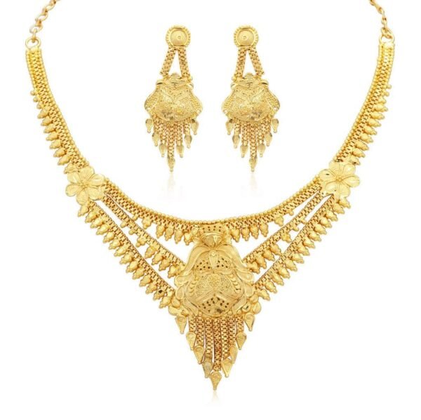 Sukkhi Fancy Gold Plated Alloy Necklace Set - Fast Shipping to USA & Canada