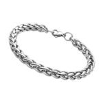 Fashion Frill Stylish Silver Bracelet For Men Stainless Steel Silver Chain Bracelets For Men Boys Mens Wristwear Bracelets Jewellery - Fast Shipping to USA & Canada