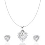 ANAYRA Heart Solitaire 925 Silver Pendant Set for Women | Stylish Fashion Jewellery Gift - Fast Shipping to USA & Canada
