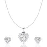 ANAYRA Heart Solitaire 925 Silver Pendant Set for Women | Stylish Fashion Jewellery Gift - Fast Shipping to USA & Canada