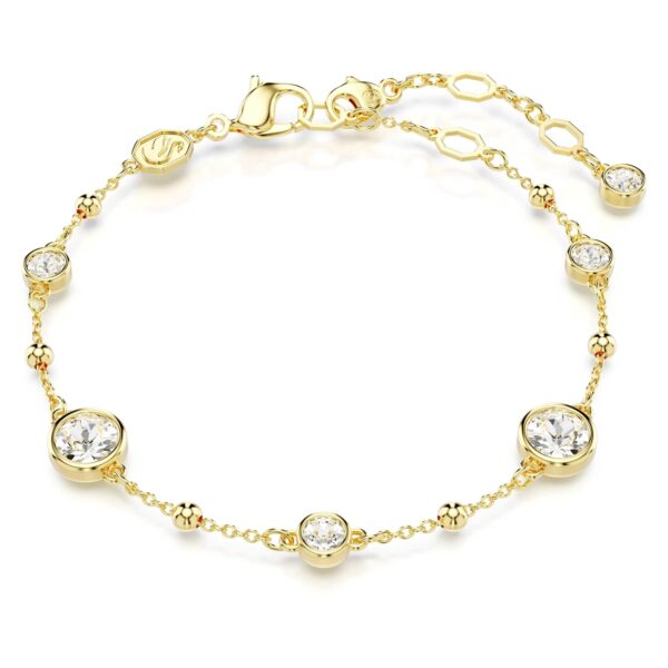 Swarovski Imber Bracelet, Round Cut, White, Gold-Tone Plated - Fast Shipping to USA & Canada