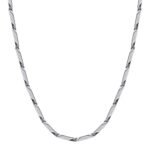 Fashion Frill Men's Double Coated Popular Stainless Steel Silver Chain For Men Boys Girls Stylish Necklaces Silver Chain Anniversary Love Gift For Husband Unisex Chains 22 Inches - Fast Shipping to USA & Canada