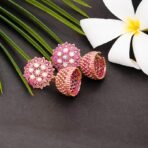 Fashion Frill Multicolor Oxidised Earrings Jhumka Set For Women Girls Stylish Traditional Pearl Small Jhumki Earings Pair Combo Of 4 - Fast Shipping to USA & Canada - Image 5