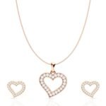 ANAYRA 925 Sterling Silver Heart Pendant Set for Women | Hallmark Certified Jewellery Gift - Fast Shipping to USA & Canada