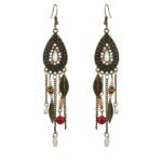 Yellow Chimes Golden Danglers Earrings for Women | Gold Plated Earrings for Girls | Fashion Women Earrings | Ethnic Fusion Long Chain Earrings | Birthday Gift For Girls Anniversary Gift for Wife - Fast Shipping to USA & Canada