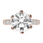 Peora American Diamond Studded Rose Gold Plated Finger Ring Fashion Wear Stylish Jewellery Gift for Girls & Women (PX8R83) - Valentines Gift for Her - Fast Shipping to USA & Canada