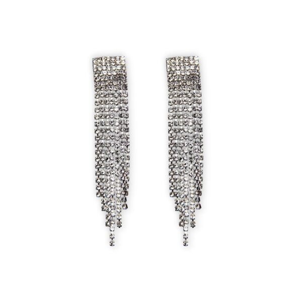 ACCESSHER Gold Tone Chandelier Tassel Earrings with Rhinestones - Fast Shipping to USA & Canada
