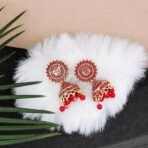 Fashion Frill Multicolor Oxidised Earrings Jhumka Set For Women Girls Stylish Traditional Pearl Small Jhumki Earings Pair Combo Of 4 - Fast Shipping to USA & Canada - Image 3