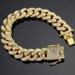 Fashion Frill Stylish Bracelet For Men Women Gold Plated American Diamond Studded Charming Golden Bracelets For Women Girls Men Boys Jewellery Accessories Love Gifts - Fast Shipping to USA & Canada - Image 5