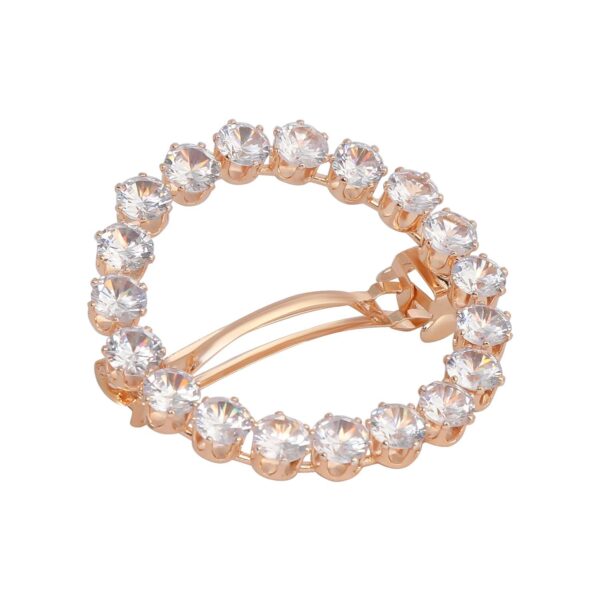 Accessher Rose Gold Crystal Hair Barrette Clip - Fast Shipping to USA & Canada