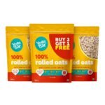 Yogabar 100% Rolled Oats Combo | (Buy 2 Get 1 Free) | Premium Golden Rolled Oats | 400g Each | Helps Weight Loss | Gluten Free with High Fibre - Fast Shipping to USA & Canada