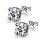 HighSpark 925 Silver Solitaire Earrings for Women - Fast Shipping to USA & Canada