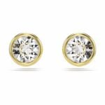 Swarovski Women's Imber Stud Earrings, Round Cut, White, Gold-Tone Plated - Fast Shipping to USA & Canada