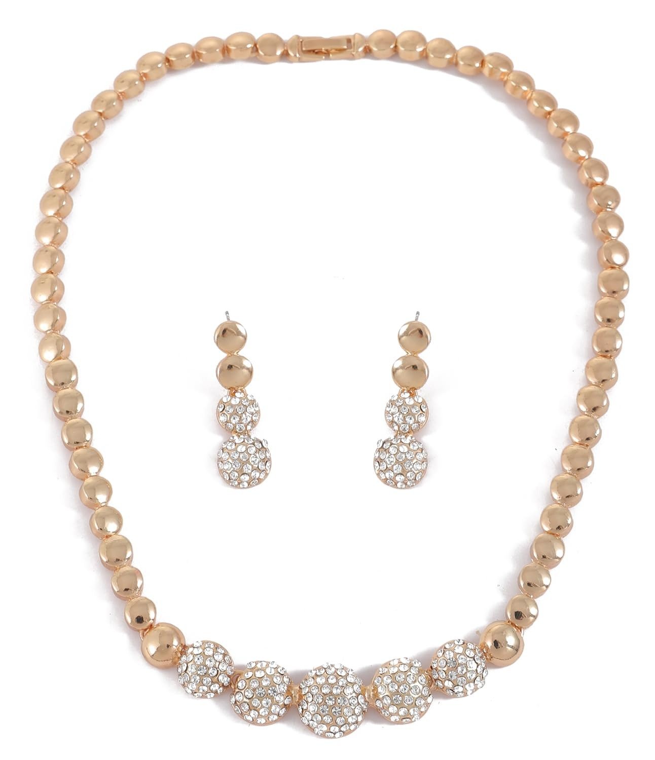 61jMSlMrtwL.jpg Shining Diva Fashion Latest Stylish Design Fancy Earrings Necklace Jewellery Set for Women (16045s) - Fast Shipping to USA & Canada - Image 1