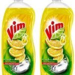 Vim Dishwash Liquid Gel Lemon, With Lemon Fragrance, Leaves No Residue, Grease Cleaner For All Utensils, 750 ml Bottle (Pack of 2) - Fast Shipping to USA & Canada