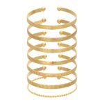 Shining Diva Fashion Latest Stylish Gold Plated Bangles Bracelets for Women and Girls (Set of 7) (16363b) - Fast Shipping to USA & Canada