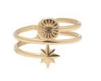 SALTY Crescent Gold Finger Ring for Women - Fast Shipping to USA & Canada