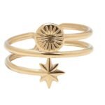 SALTY Crescent Gold Finger Ring for Women - Fast Shipping to USA & Canada