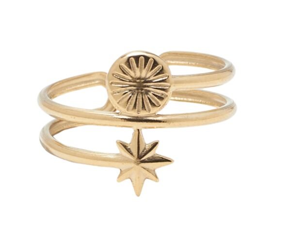 SALTY Crescent Gold Finger Ring for Women - Fast Shipping to USA & Canada