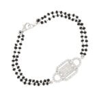 ANAYRA Fine Silver Jewellery Classic Pure Silver Mangalsutra Bracelet for Women | Hand Mangalsutra Gift - Fast Shipping to USA & Canada