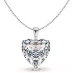 HighSpark 925 Silver Solitaire Heart Pendant with Chain For Women | 92.5 Sterling Silver & Diamond like Brilliance Sparkling Zirconia for that Stunning Shine | Lovely Gift - Silver 9mm - Fast Shipping to USA & Canada