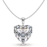 HighSpark 925 Silver Solitaire Heart Pendant with Chain For Women | 92.5 Sterling Silver & Diamond like Brilliance Sparkling Zirconia for that Stunning Shine | Lovely Gift - Silver 9mm - Fast Shipping to USA & Canada