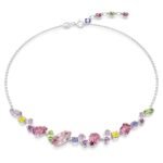 Swarovski Women Gema Necklace, Mixed Cuts, Multicolored, Rhodium Plated - Fast Shipping to USA & Canada