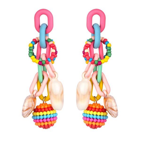 Yellow Chimes Yellow with Multicolour Alloy Earrings Danglers Women and Girls Birthday Gift - Fast Shipping to USA & Canada
