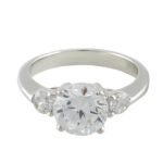 ANAYRA Three Stone Pure Silver Ring for Women | Hallmarked Jewellery Gift - Fast Shipping to USA & Canada