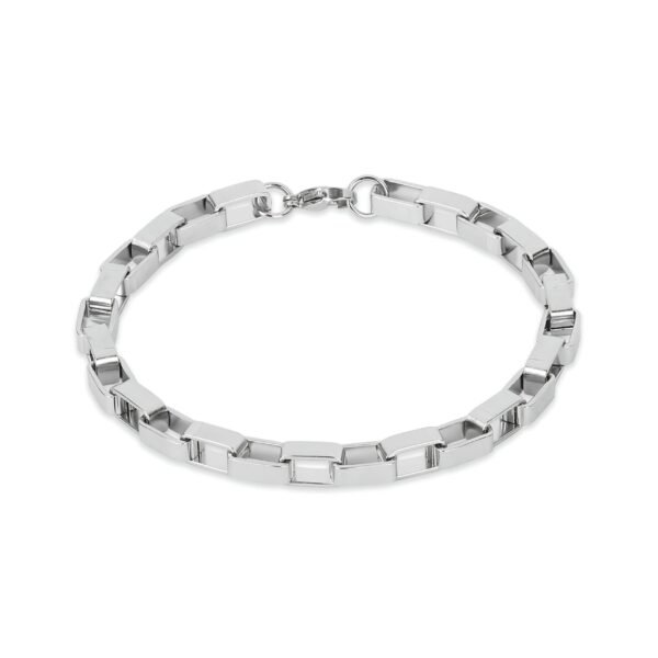 Fashion Frill Stylish Bracelet for Men & Boys Square Box Stainless Steel Bracelet For Men Boys & Husband Birthday Gift For Man Boyfriend & Husband - Fast Shipping to USA & Canada
