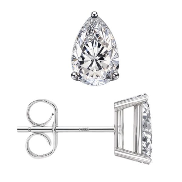 HighSpark 925 Silver Pear Shaped Earrings - Fast Shipping to USA & Canada